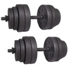 Hantle kompozytowe 30kg 2x15kg gryf zestaw