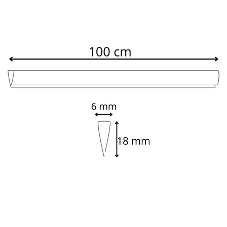 Maskownica, profil 100 cm do osłony maskującej PVC na balkon, taras, ogrodzenie, brązowa