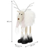 Renifer świateczny 48 cm figurka świecący łoś biały