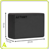 Kostka do jogi 23x15x7,5 cm pianka EVA blok do ćwiczeń klocek do pilates stretching czarny