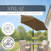 Parasol ogrodowy 260 cm składany na balkon duży brązowy
