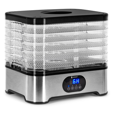 Suszarka spożywcza do żywności 400 W regulacja temperatury, 6 tac do suszenia owoców, warzyw, grzybów i ziół