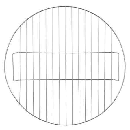 Grill węglowy okrągły, ruszt 41 cm zamykany grill ogrodowy z pokrywą czarno-czerwony