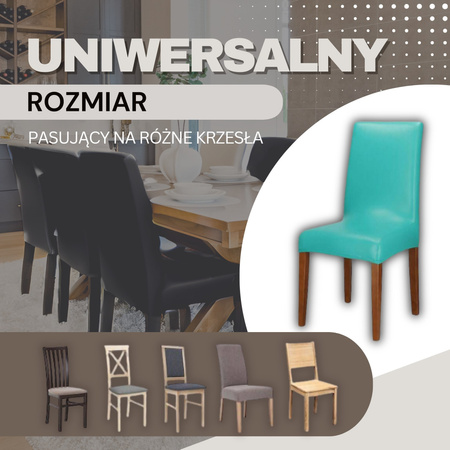 Pokrowiec na krzesło elastyczny uniwersalny turkusowy