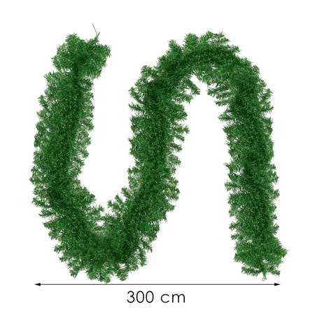 Girlanda choinkowa 300 cm z lampkami 50 LED multikolor, łańcuch na świąteczny, zielony