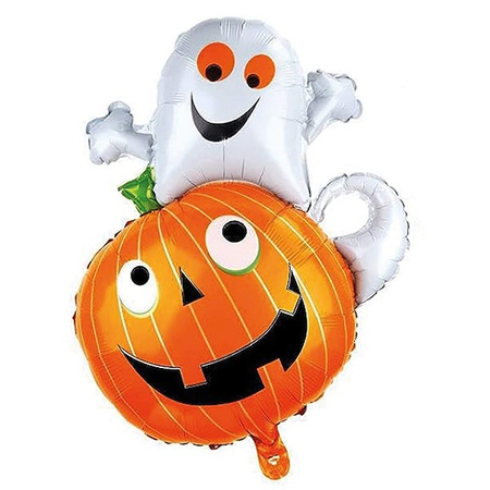 Ozdoby na Halloween balony zestaw dekoracji duch dynia czarny kot 14 el.