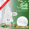 Choinka sztuczna jodła ze stojakiem 220 cm drzewko świąteczne, nowoczesna białe