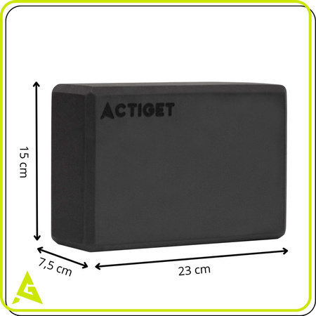 Kostka do jogi 23x15x7,5 cm pianka EVA blok do ćwiczeń klocek do pilates stretching czarny