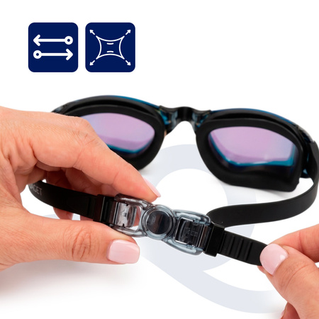 Okularki pływackie Anti-fog okulary do pływania UV na basen zestaw z zatyczkami