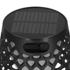 Lampa ogrodowa solarna LED 5w1 ażurowy kinkiet z 3 trybami świecenia czarny