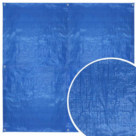 Piaskownica zamykana 100x100 cm drewno impregnowane z ławeczkami, włókniną i plandeką, brązowa