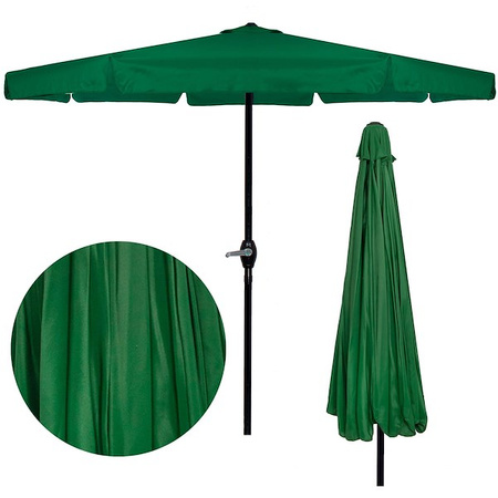Parasol ogrodowy 410 cm składany duży na balkon  taras zielony