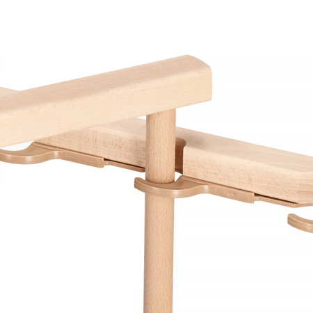 Leżak drewniany z podłokietnikami ogrodowy, plażowy morski